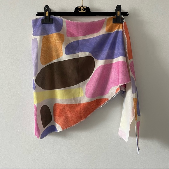 PrettyLittleThing Other - Pretty Little Thing Stone Abstract Linen Look sarong multicolour size small wrap